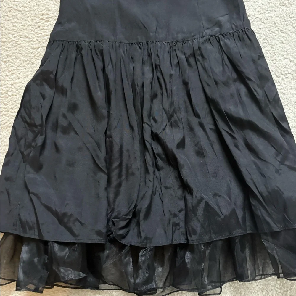 Vintage Apollo black whimsigoth fairy grunge taffeta dress, sz S (sz M juniors) - Picture 4 of 9